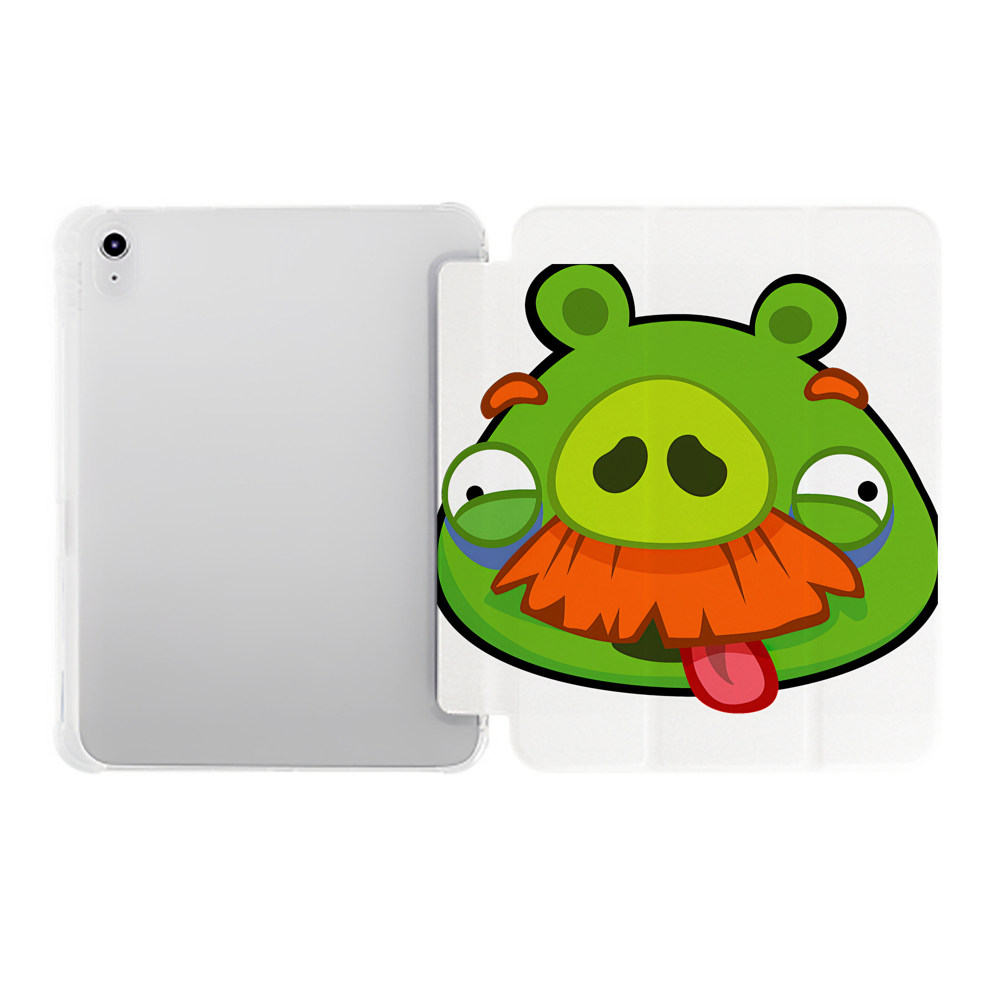 （画像用） Angry Birds アングリーバード IPad ケース ペン収納付き 三つ折りスタンド PUレザー×シリコン 対応機種9.5/10.5/10.9インチ